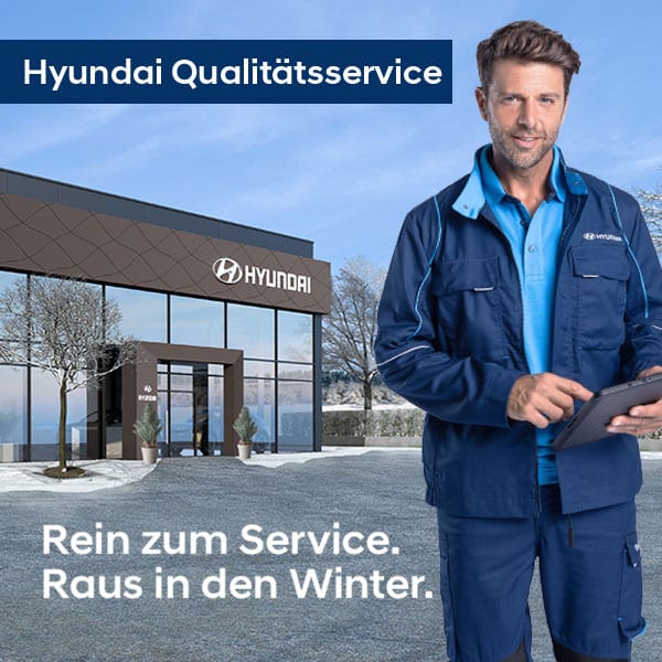 Hyundai Qualitätsservice: Rein zum Service. Raus in den Winter.