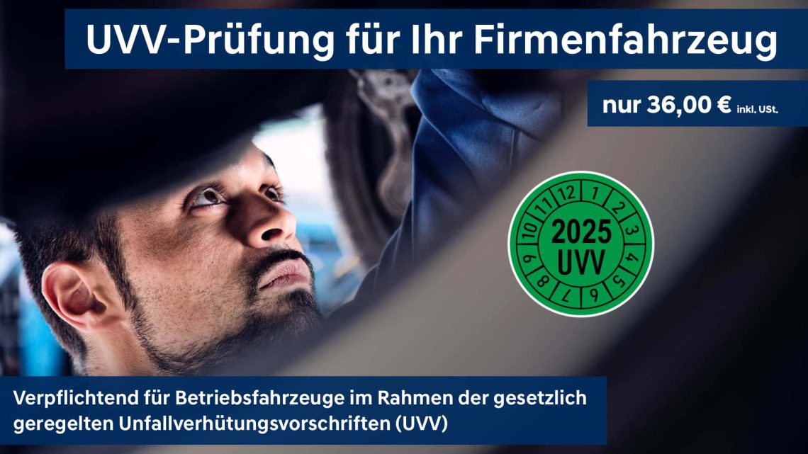 UVV-Prüfung für Firmenfahrzeuge